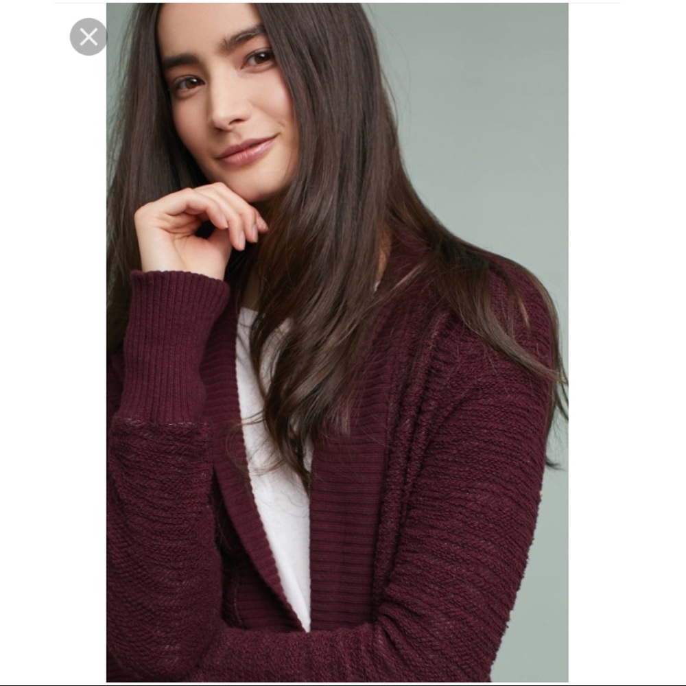 Anthro Almandine Textured Cardigan